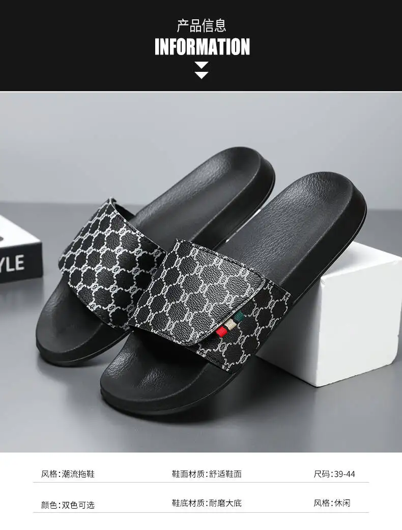 Slippers Men Women Slipper High Quality Beach Slipper Anti-slip Bedroom Slides Light Non-slip Tenis Luxury Slides Plus Size36-48
