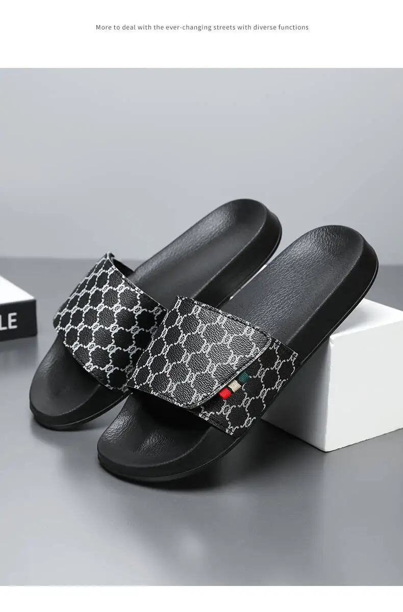 Slippers Men Women Slipper High Quality Beach Slipper Anti-slip Bedroom Slides Light Non-slip Tenis Luxury Slides Plus Size36-48