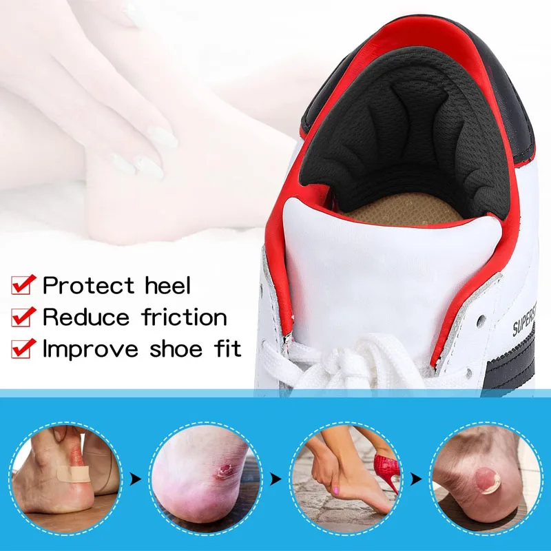 1/3/5Pairs Insoles For Shoes Patch Heel Pads Sport Winter Shoes Pads Back Sticker Adjustable Patches for Sneakers Cushion Insert