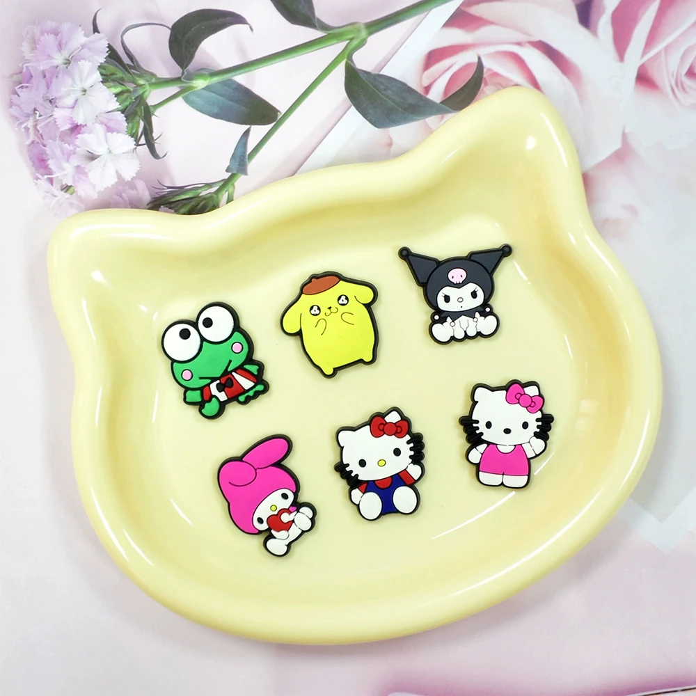 3/45PCS Sanrio Kuromi HelloKitty Shoe Charm Mix Wholesale PVC Decor Buckle Clog Bag Wristband Detachable Waterproof Party Gift