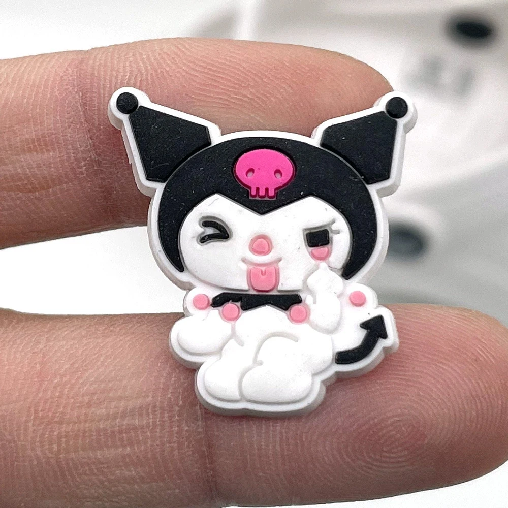 3/45PCS Sanrio Kuromi HelloKitty Shoe Charm Mix Wholesale PVC Decor Buckle Clog Bag Wristband Detachable Waterproof Party Gift
