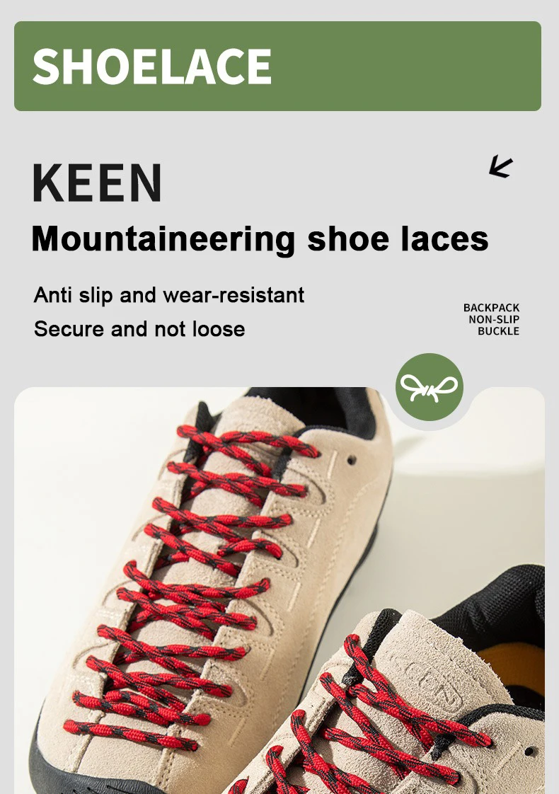 New Anti-Slip Durable Sports Shoe Laces for Outdoor Heavy-Duty Use Double Spherical Cross Woven Mountaineering Shoelaces