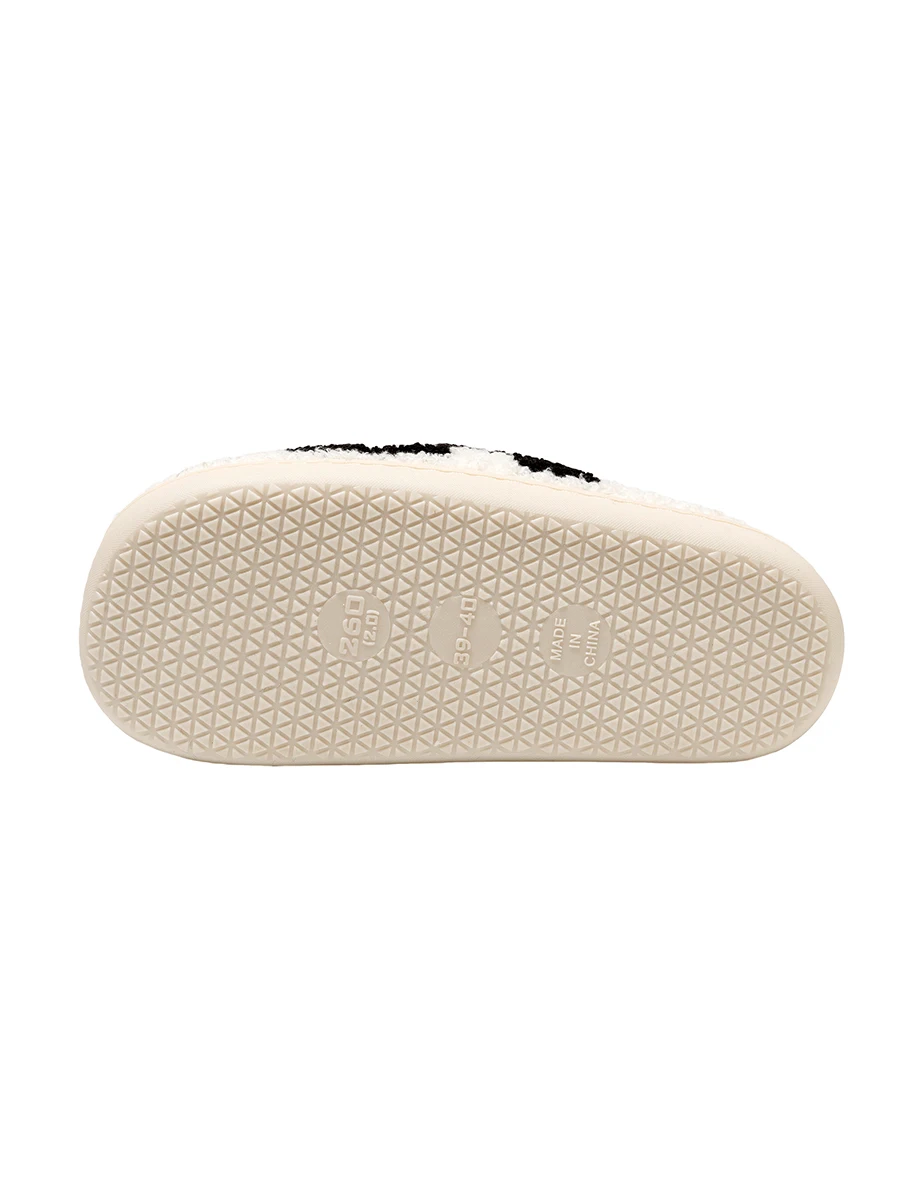 New Fuzzy Slippers Fashion Checker Indoor Embroidery Houseshoes Cozy Woman Winter Fluffy House Retro Checkered Print Shoes