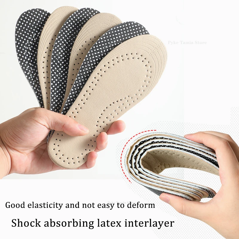 Kid Leather Soft Insole Children's Sneaker Shoes Pads Women's Sweat Absorbent Breathable Deodorant Feet Care Cushion Inserts