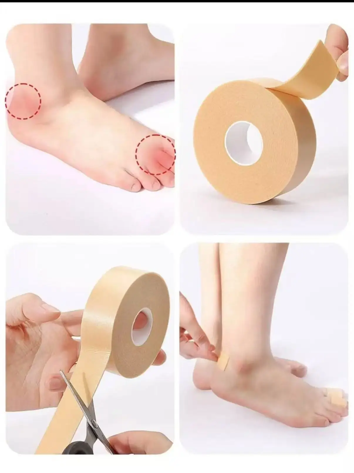 5M Silicone Gel Heel Cushion Protector Foot Feet Care Women Shoe Pads Insert Insole Sticker Useful Heel Protector Cushion Tapes