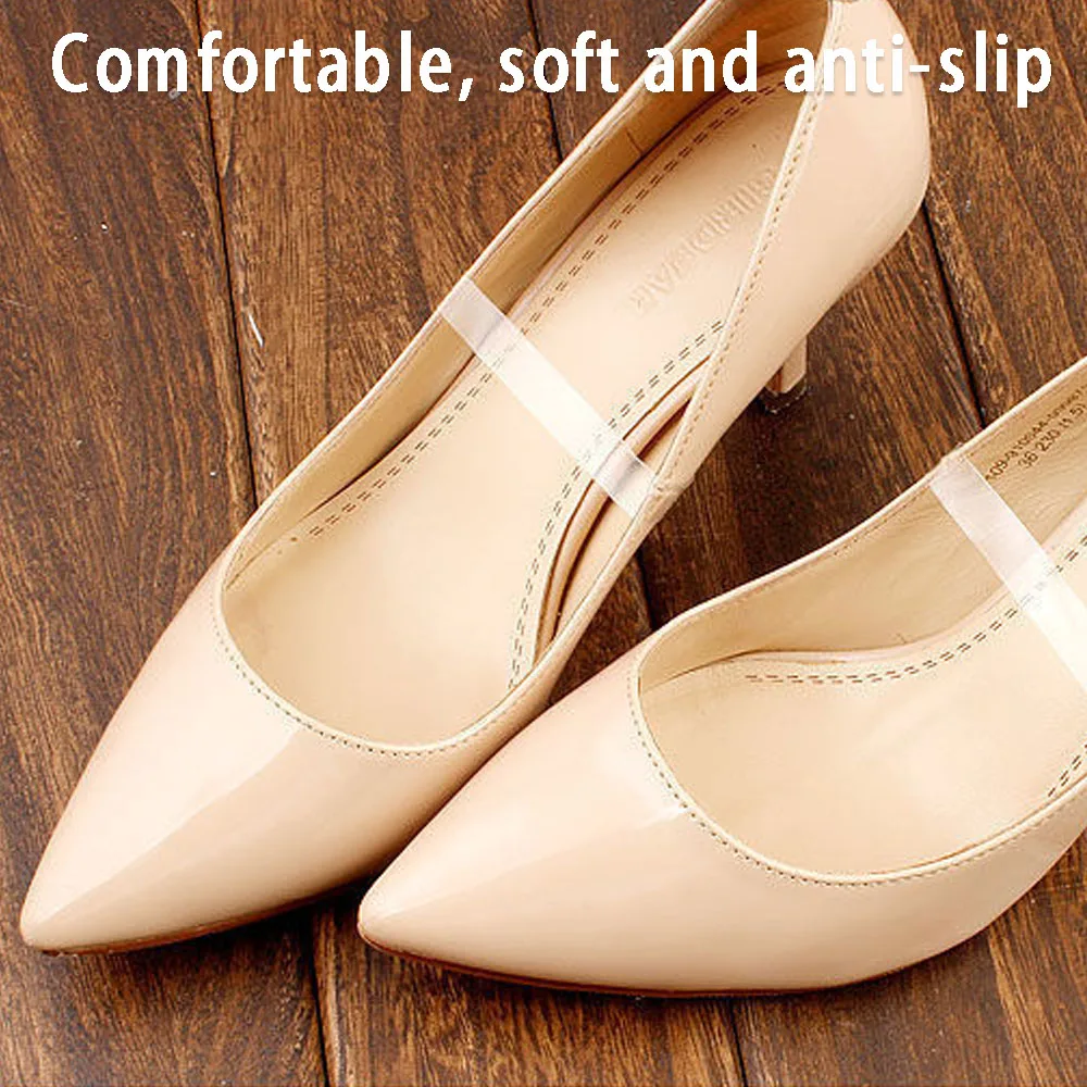 2 pairs Invisible Elastic Silicone Transparent Shoelaces for High Heel Shoes Fashion Design High Quality Straps Ankle Shoelace
