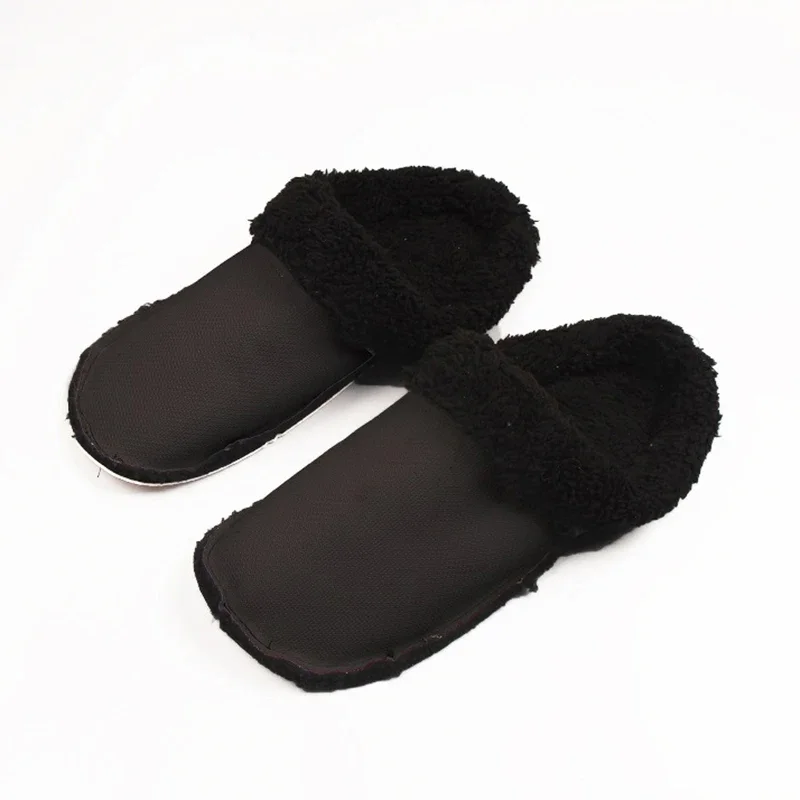 1pair Hole Shoes Velvet Liner Winter Warm Shoes Covers Thickened Soft Shoes Cover Detachable Cotton Sleeve Plush Inner Liner