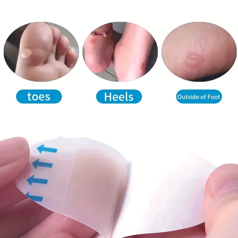 2-20pcs Invisible Adhesive Silicone Gel Blister Patches Hydrocolloid Foot Patch Heel Stickers for Heel Toe & Foot Skin Protectio