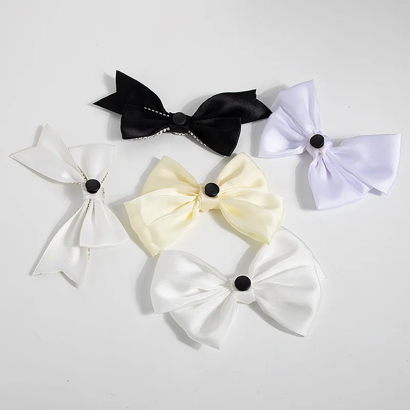 1pair Bowknot Shoe Charms for Clogs, DIY Satin Bow Shoe Decoration Charms, Removable Shoe Ornaments Clogs Sandals Accessories