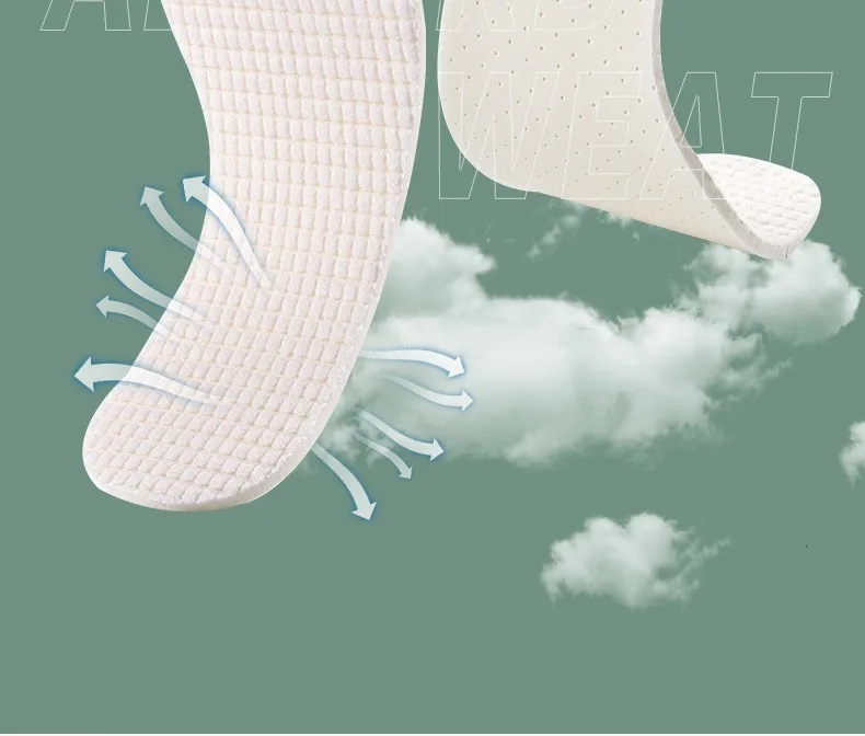 1Pair Latex Insoles for Shoes Soft Shoe Pads for Plantar Fasciitis Memory Foam Templates Pad Woman Man Step In The Shit Insole