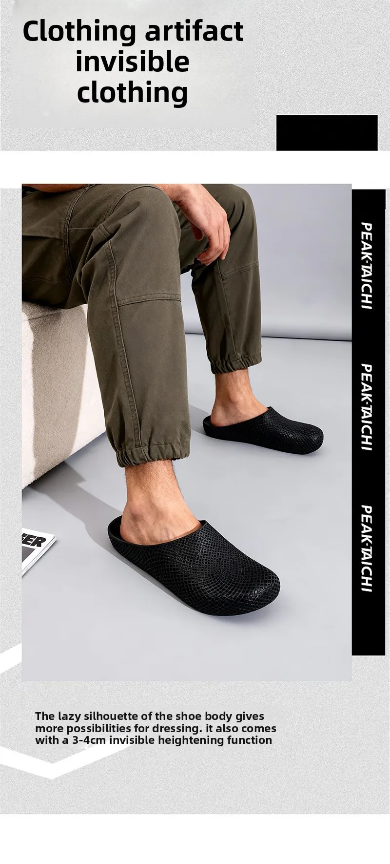 Men's Summer Breathable Clogs, Anti-Slip Outdoor Slip-On Sandals, Half-Cover Casual Work Shoes with Holes