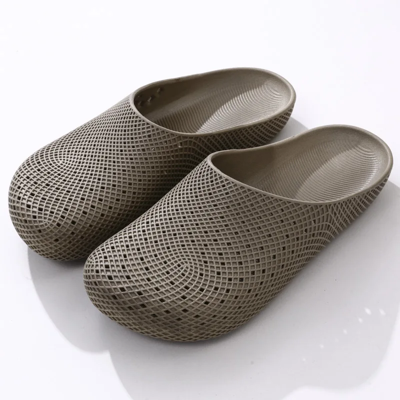 Men's Summer Breathable Clogs, Anti-Slip Outdoor Slip-On Sandals, Half-Cover Casual Work Shoes with Holes