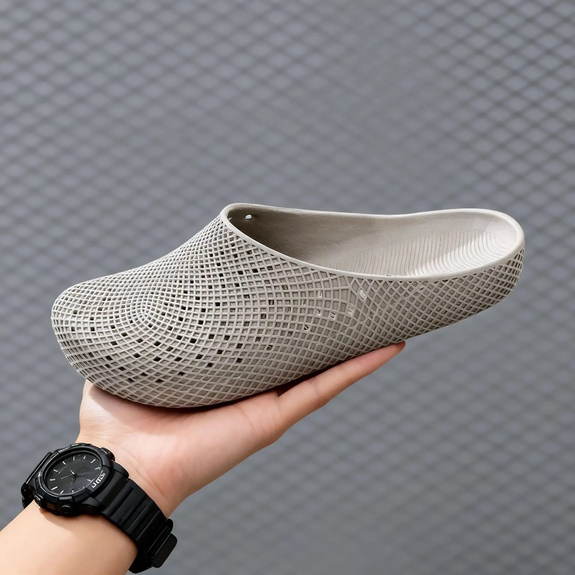 Men's Summer Breathable Clogs, Anti-Slip Outdoor Slip-On Sandals, Half-Cover Casual Work Shoes with Holes