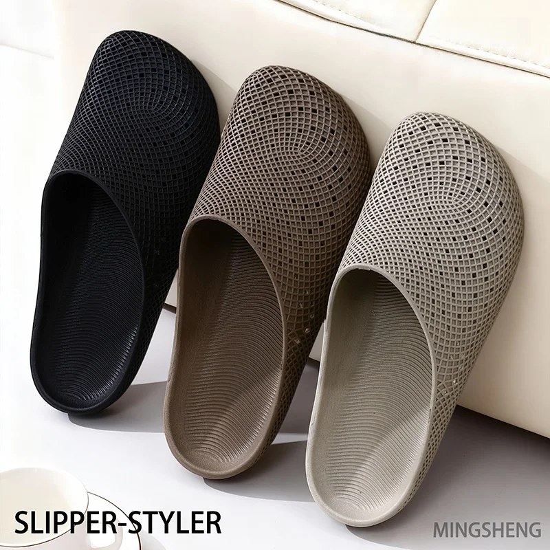 Men's Summer Breathable Clogs, Anti-Slip Outdoor Slip-On Sandals, Half-Cover Casual Work Shoes with Holes