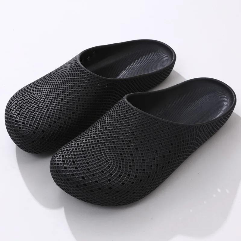 Men's Summer Breathable Clogs, Anti-Slip Outdoor Slip-On Sandals, Half-Cover Casual Work Shoes with Holes