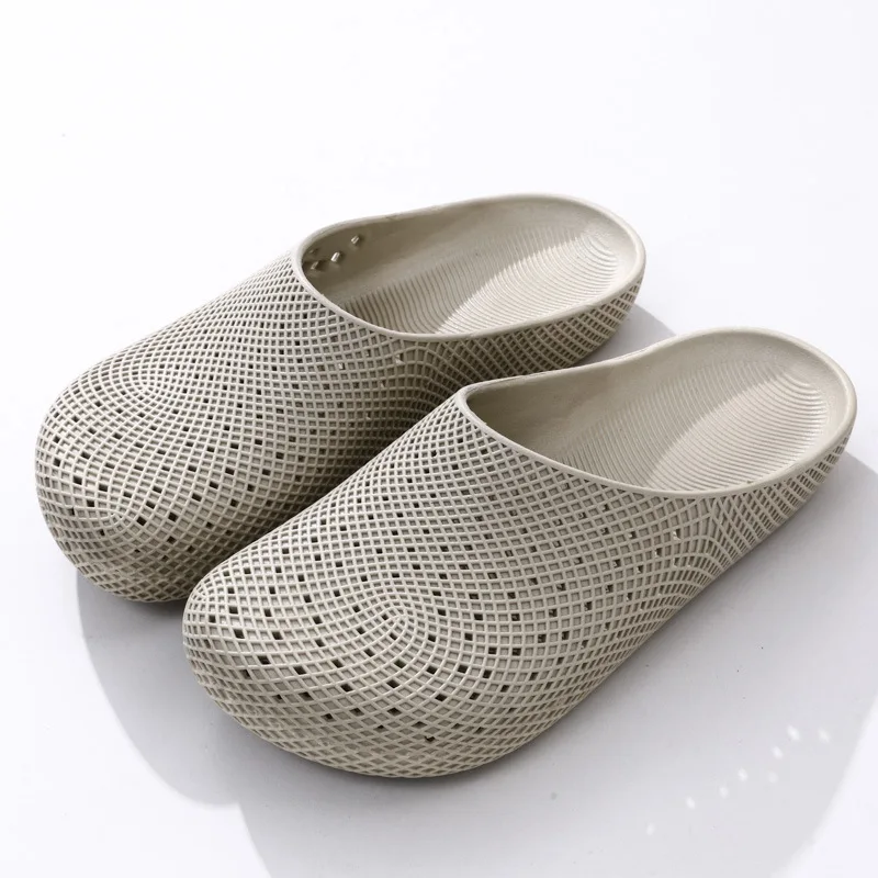 Men's Summer Breathable Clogs, Anti-Slip Outdoor Slip-On Sandals, Half-Cover Casual Work Shoes with Holes