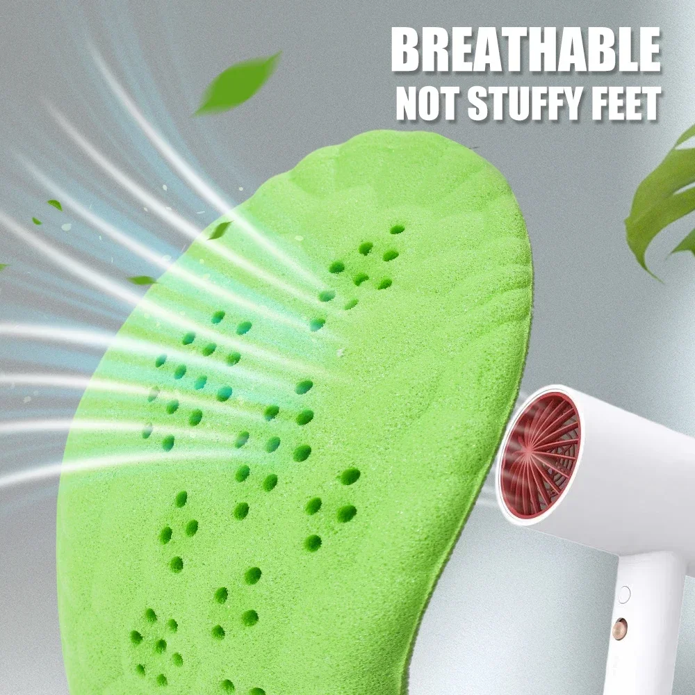 4D Sport Insoles for Men Women Soft High Elasticity Insole Running Shoes Pad Deodorant Orthopedic Arch Support Insert Cushion