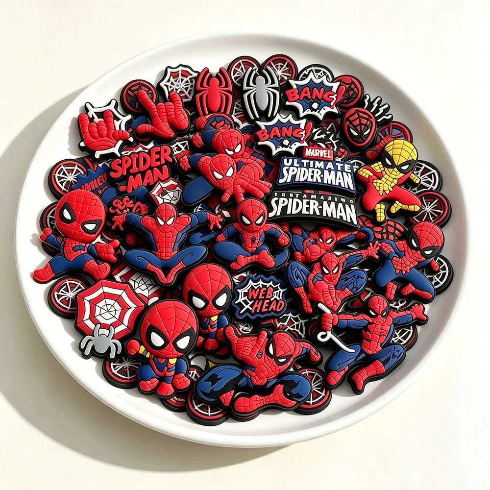 21PCS Cartoon Anime Heroes Character Shoe Charm Wholesale PVC Clog Wristband Decor Buckle Detachable DIY Waterproof Party Gift