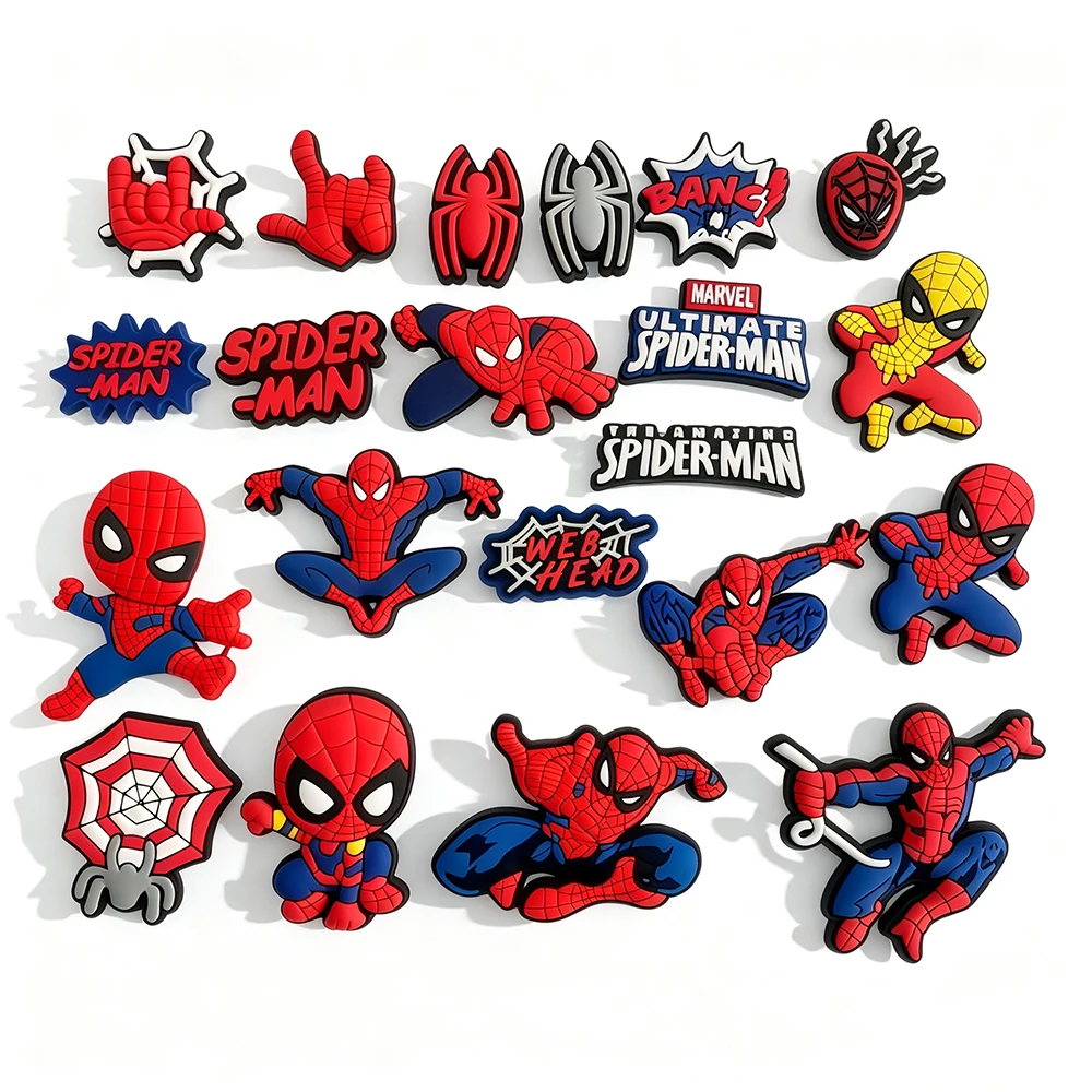 21PCS Cartoon Anime Heroes Character Shoe Charm Wholesale PVC Clog Wristband Decor Buckle Detachable DIY Waterproof Party Gift