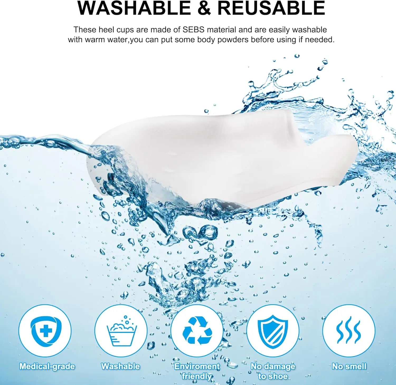 Gel Heel Protector for Heel Pain Relief Plantar Fasciitis Dry Cracked Bone Spur Heels Cushion Pads Moisturizing Foot Sleeves