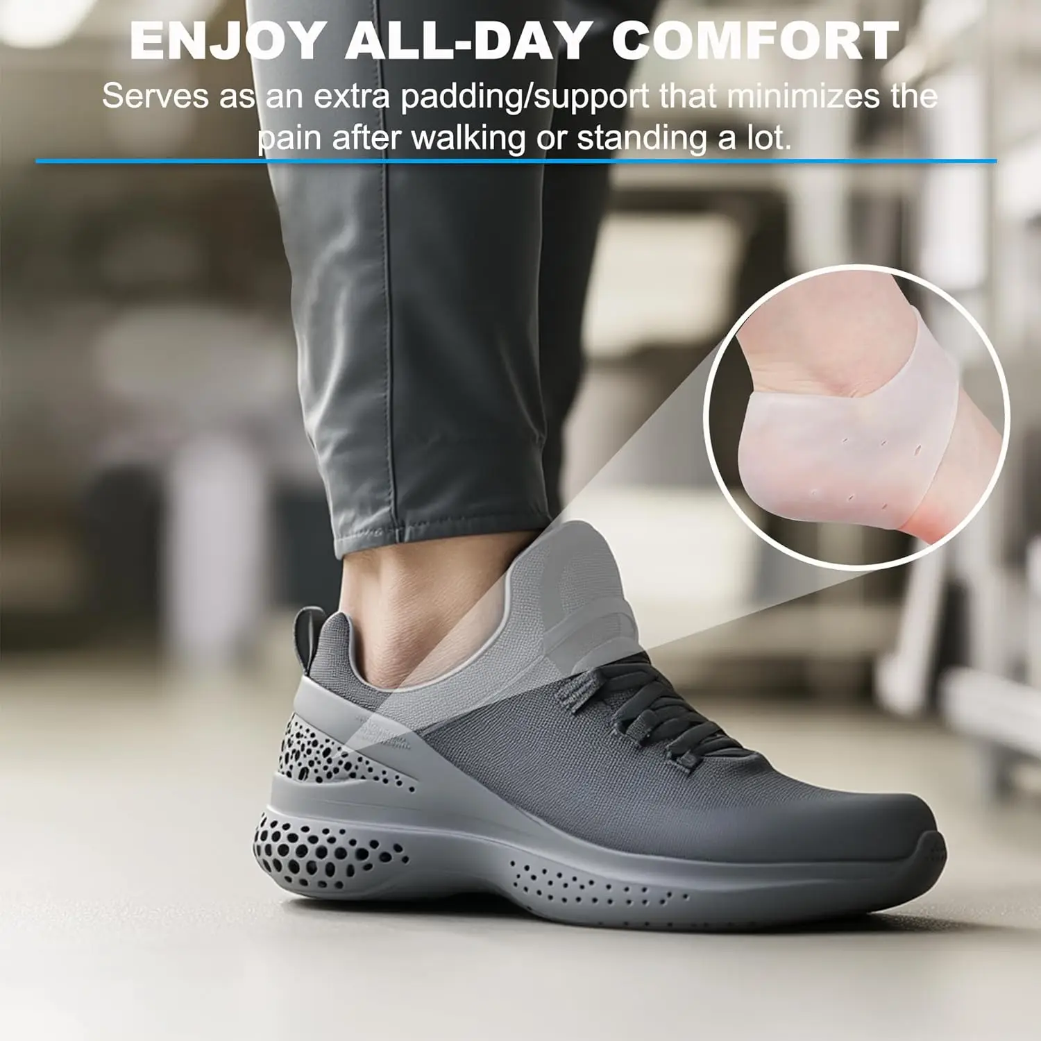 Gel Heel Protector for Heel Pain Relief Plantar Fasciitis Dry Cracked Bone Spur Heels Cushion Pads Moisturizing Foot Sleeves