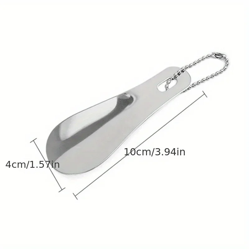 1pc Stainless Steel Metal Shoehorn, Portable Shoehorn, Shoe Wearing Aid, Essential for Home Travel