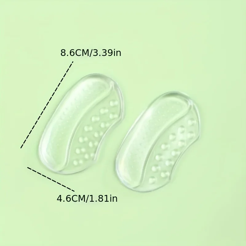 Invisible Heel Grips for Shoes, Comfortable Anti-Chafing Heel Pads, Slip-Resistant Heel Protectors, Half-Size Shoe Adjusters