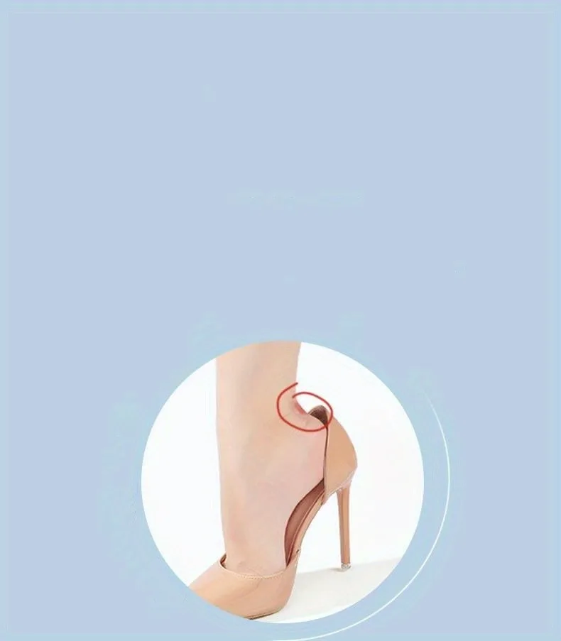 Invisible Heel Grips for Shoes, Comfortable Anti-Chafing Heel Pads, Slip-Resistant Heel Protectors, Half-Size Shoe Adjusters