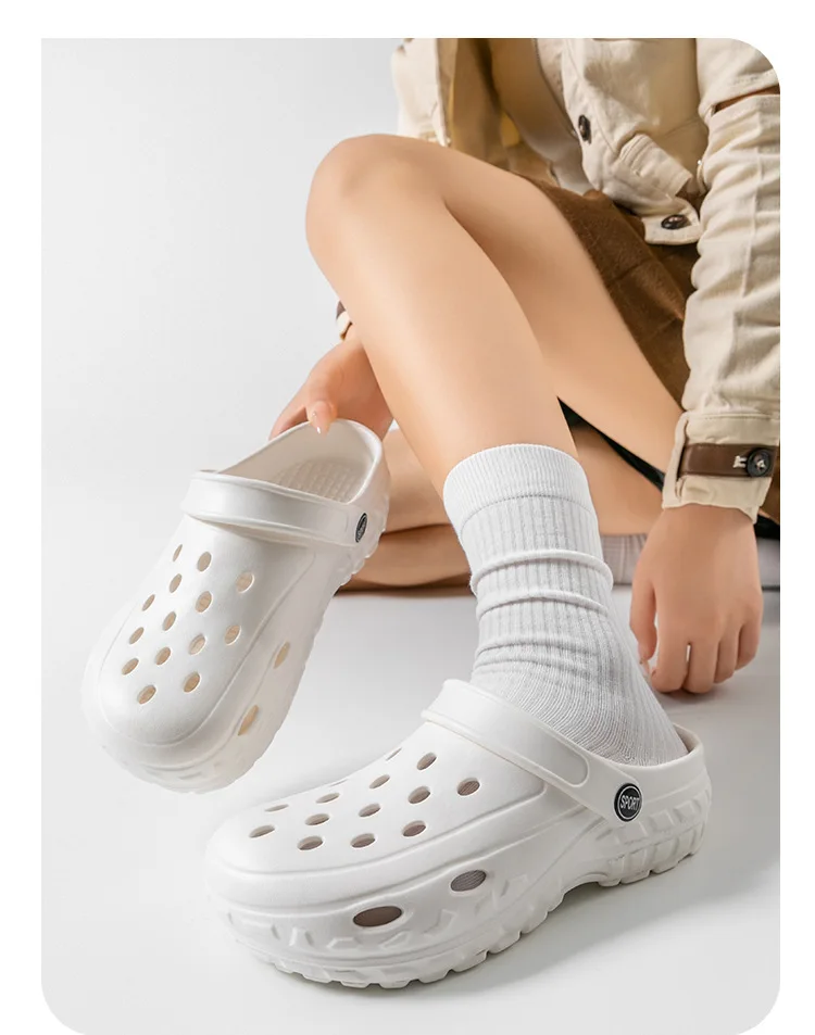 Summer Women Clogs Female Sandals Thick Bottom Home Slides Soft EVA Dry Wedges Platform Garden Shoes Beach Sandals Home Slippers