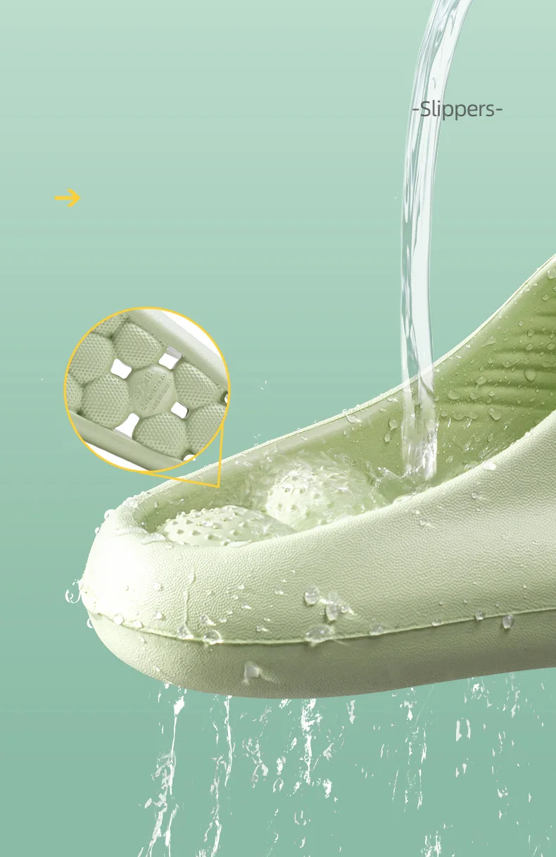 TZLDN Ergonomic EVA Unisex Bathroom Slippers Water-Leakage-Proof Massage Indoor Slippers Comfortable Breathable Casual Slippers