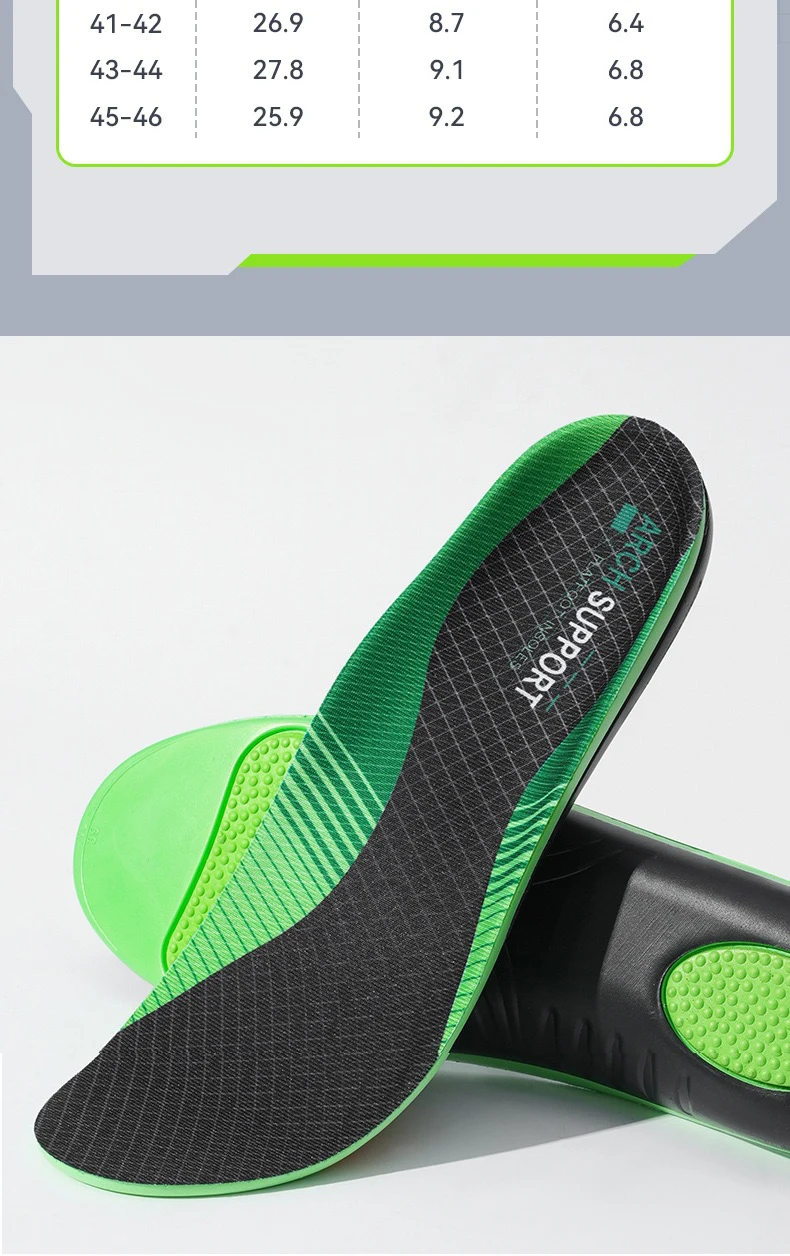 Flatfoot Orthopedic insoles Arch Support Shoe Insole Men Women Shock Absorption Shoe Sole Comfortable Running Sports Pads 1Pair