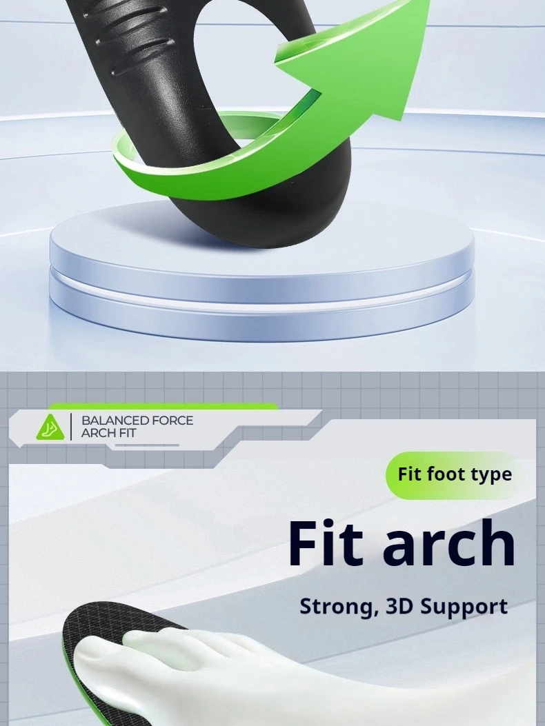 Flatfoot Orthopedic insoles Arch Support Shoe Insole Men Women Shock Absorption Shoe Sole Comfortable Running Sports Pads 1Pair