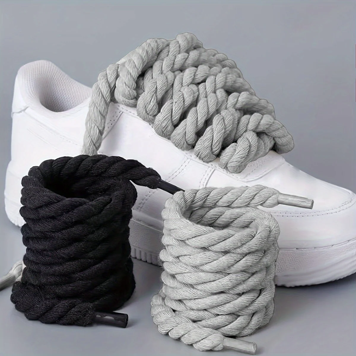 Handmade Braided Shoelaces - Durable and Thick Canvas Shoe Accessories for Lightweight Footwear