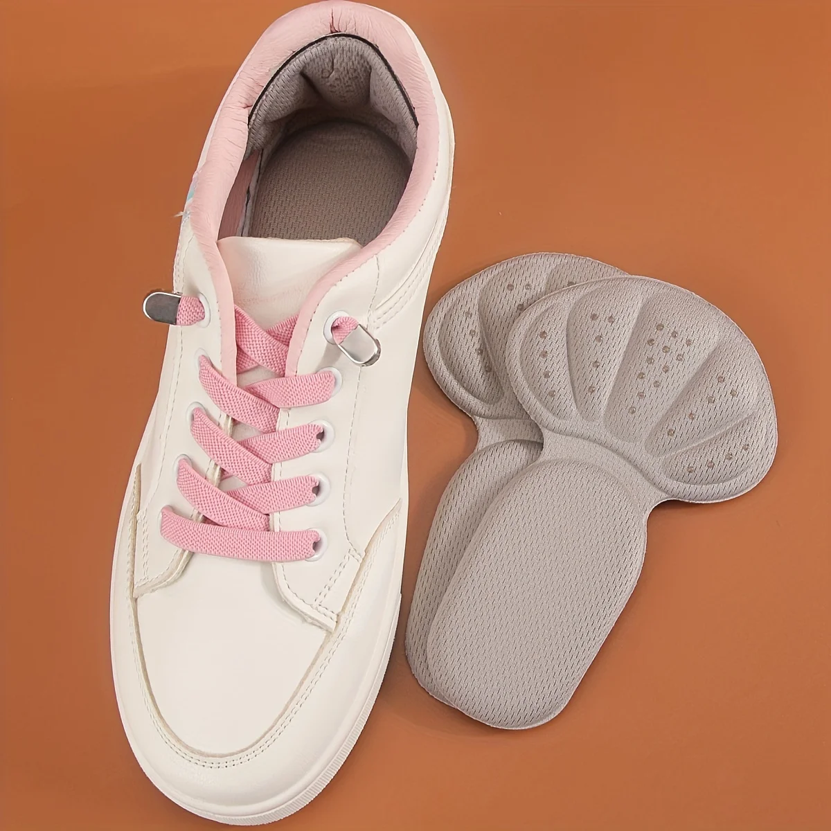 2/4/6/8 pieces Soft TPE Anti-Slip Heel Cushion Pads with Breathable Damping, Adjustable Height, and Cuttable Design
