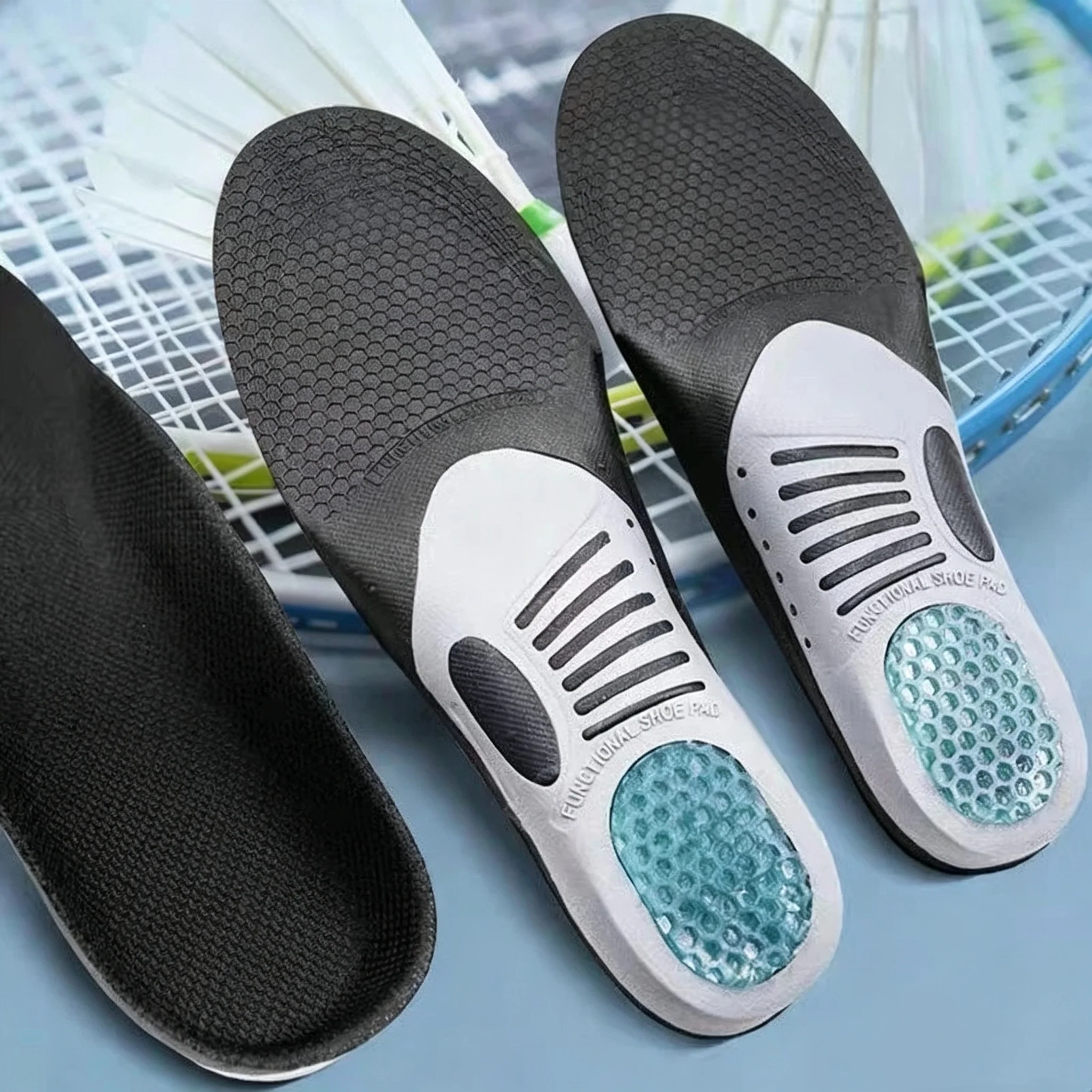 1 Pair Plantar Fasciitis Orthopedic Insoles Arch Support Gel Comfort Insoles Sports Running Insoles Suitable for Men and Women
