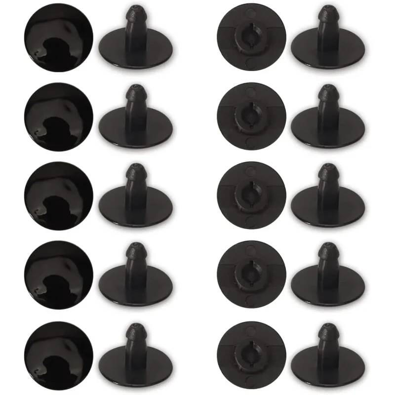 Universal Hole Shoe Buckle in White & Black for Garden Beach Use Plastic Back Strap Repair Kit for Boys & Girls