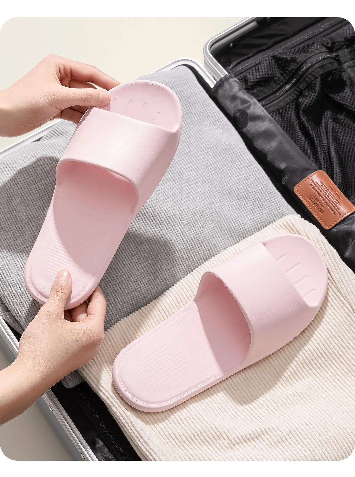 EVA Convenient Slippers Easy To Fold Travel Indoor Slippers Comfortable Light Casual Slippers