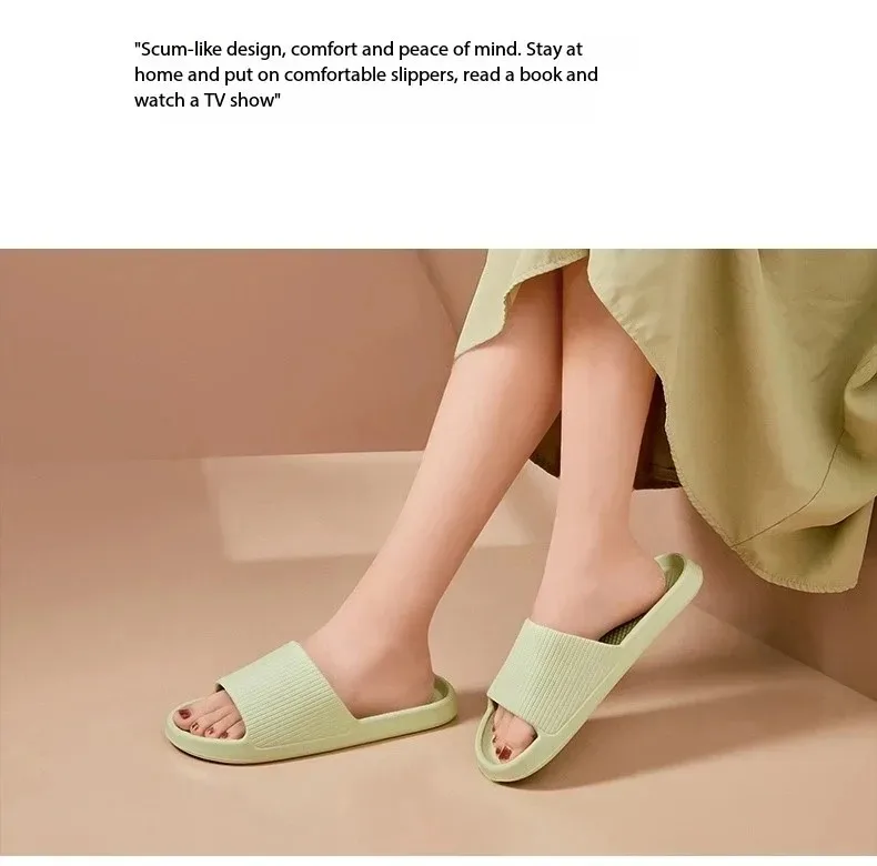Non-slip EVA Soft Sole Massage Shower Shoes for Women Men Couples Waterproof Home Leisure Fashion Bathroom Slippers