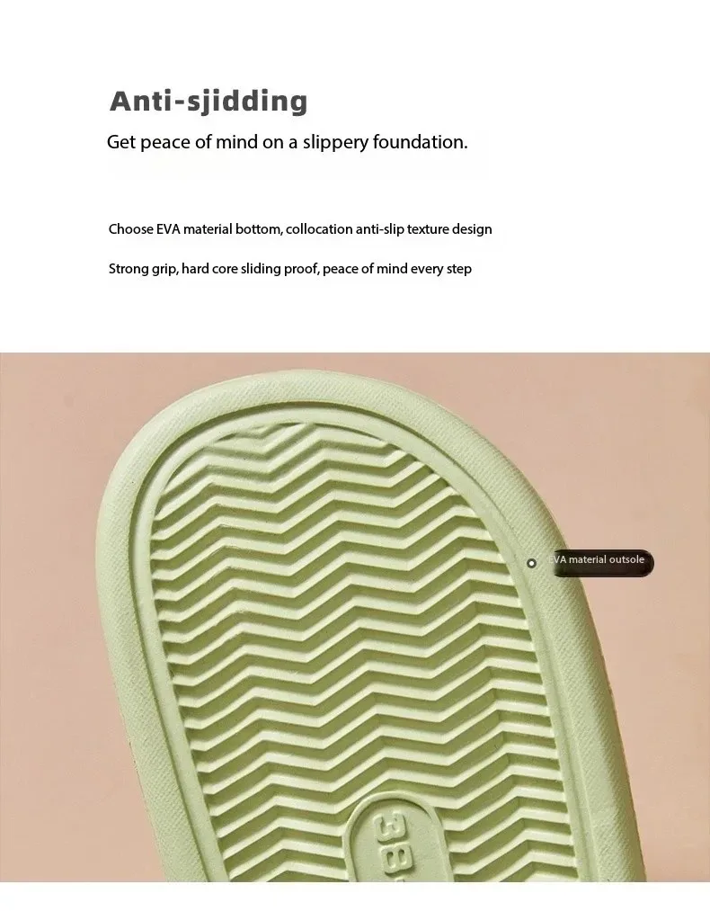 Non-slip EVA Soft Sole Massage Shower Shoes for Women Men Couples Waterproof Home Leisure Fashion Bathroom Slippers