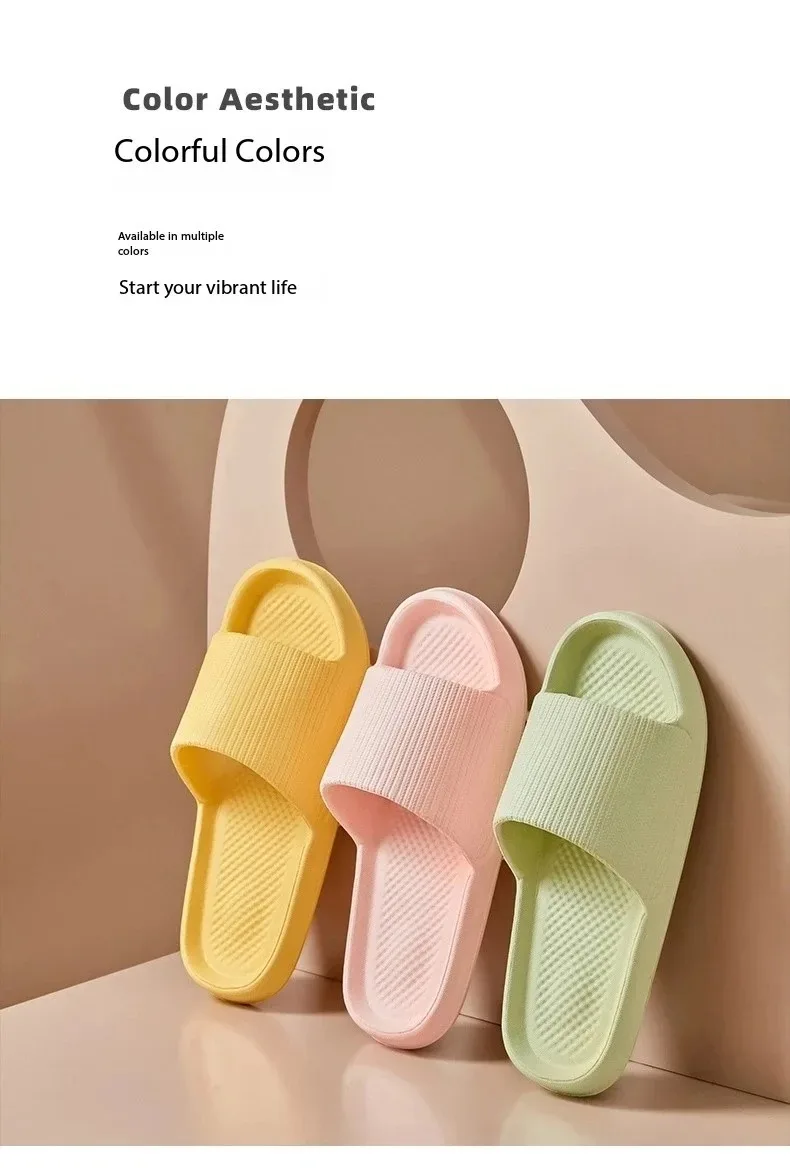 Non-slip EVA Soft Sole Massage Shower Shoes for Women Men Couples Waterproof Home Leisure Fashion Bathroom Slippers