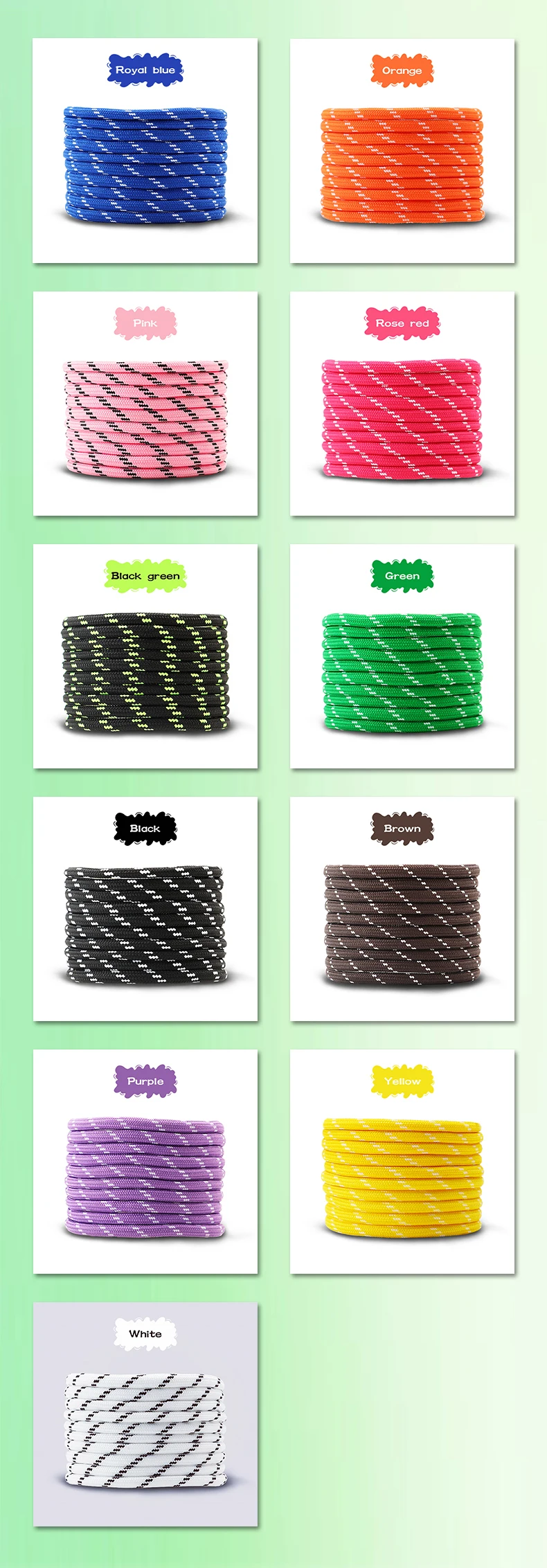 5mm Thick Round Shoelace Outdoor Sports Laces Sneaker Basketball Shoe Laces Length 100/120/140/160cm Shoe Accessories 1Pair