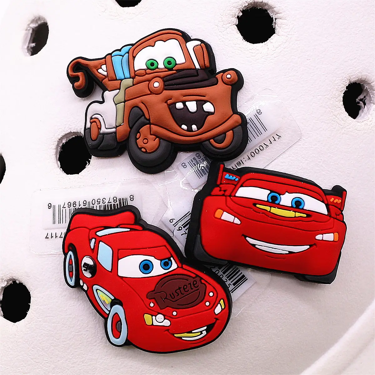 1pcs Original Movie Racing Story Shoe Charms Sandal Accessories Decorations Cartoon Cars PVC Clog Pin Clips Buckle Holiday Gifts