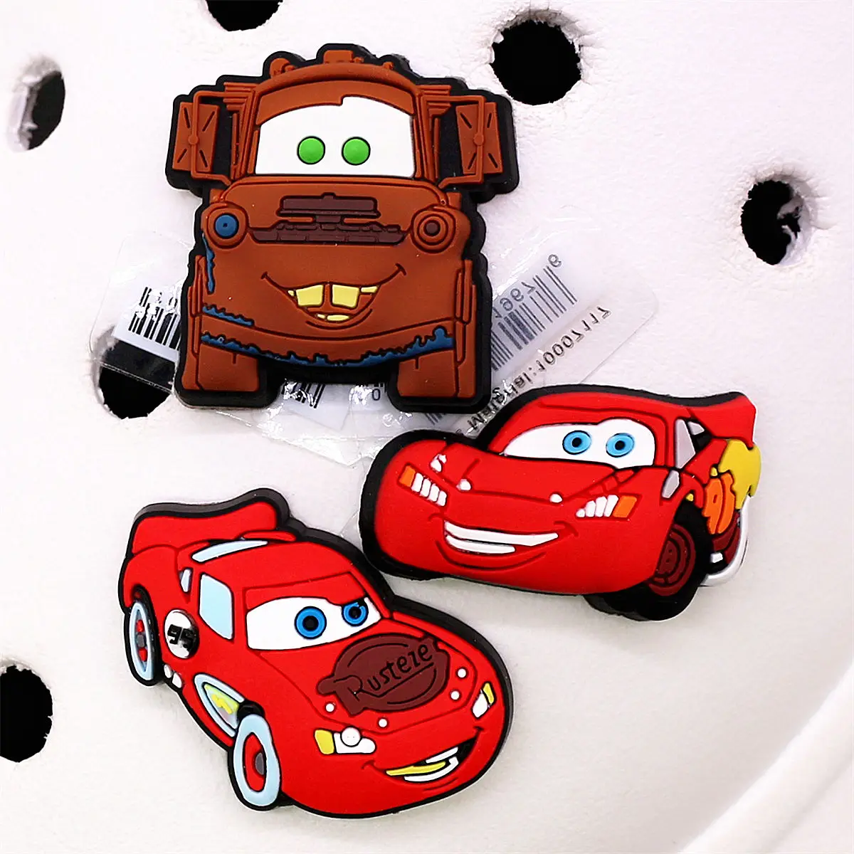 1pcs Original Movie Racing Story Shoe Charms Sandal Accessories Decorations Cartoon Cars PVC Clog Pin Clips Buckle Holiday Gifts
