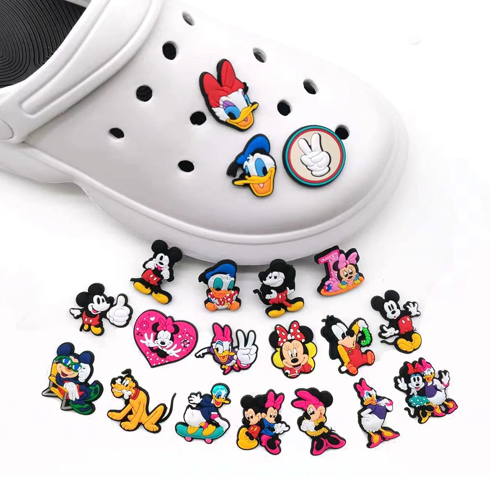 Mesucs 8-48Pcs Cartoon Shoe Charms for Women Men Girls Shoes Decoration Accessories For Clog Sandal Wristband Bag