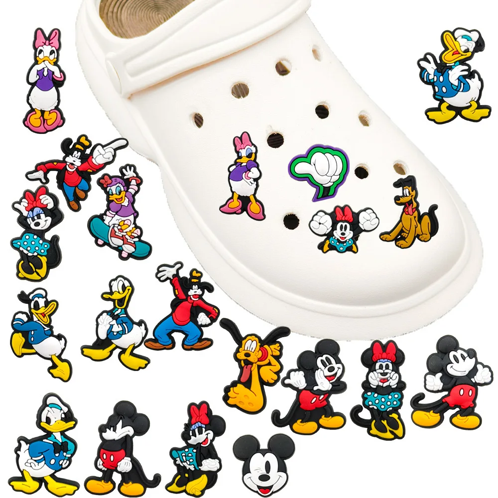 Mesucs 8-48Pcs Cartoon Shoe Charms for Women Men Girls Shoes Decoration Accessories For Clog Sandal Wristband Bag
