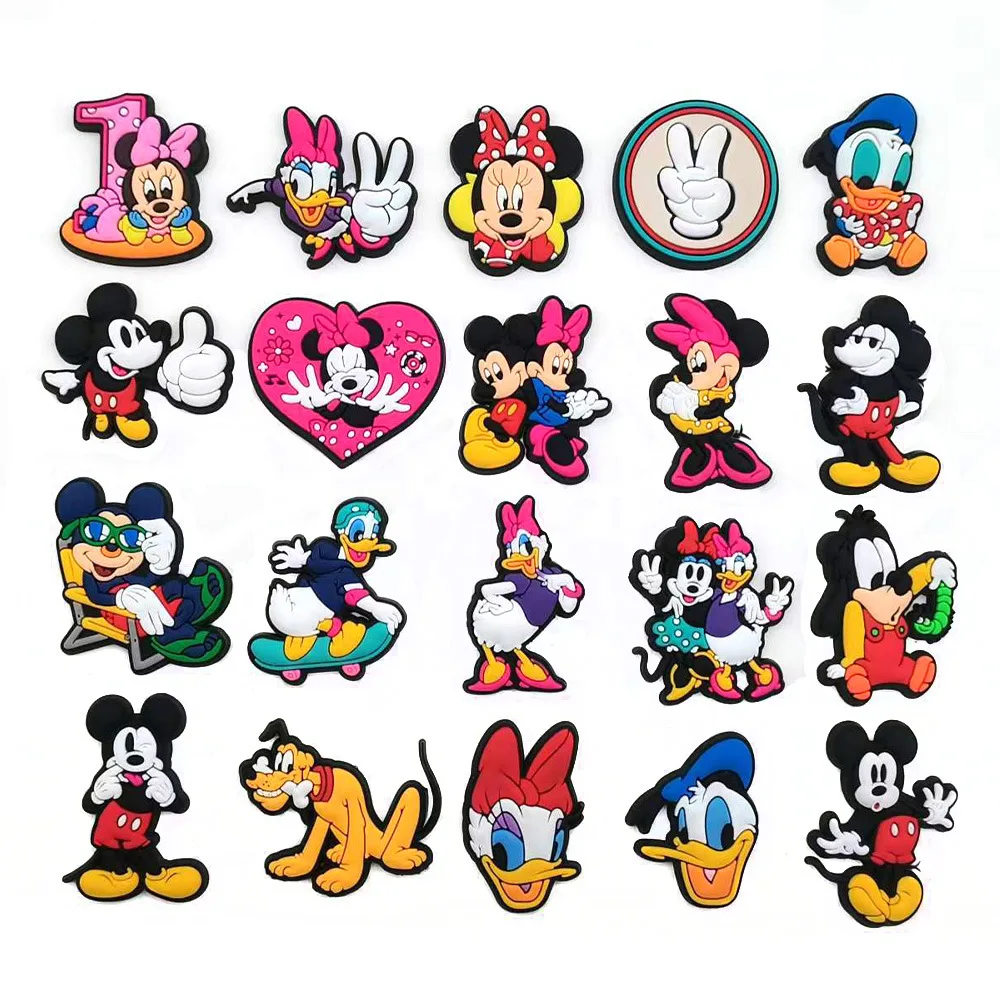 Mesucs 8-48Pcs Cartoon Shoe Charms for Women Men Girls Shoes Decoration Accessories For Clog Sandal Wristband Bag