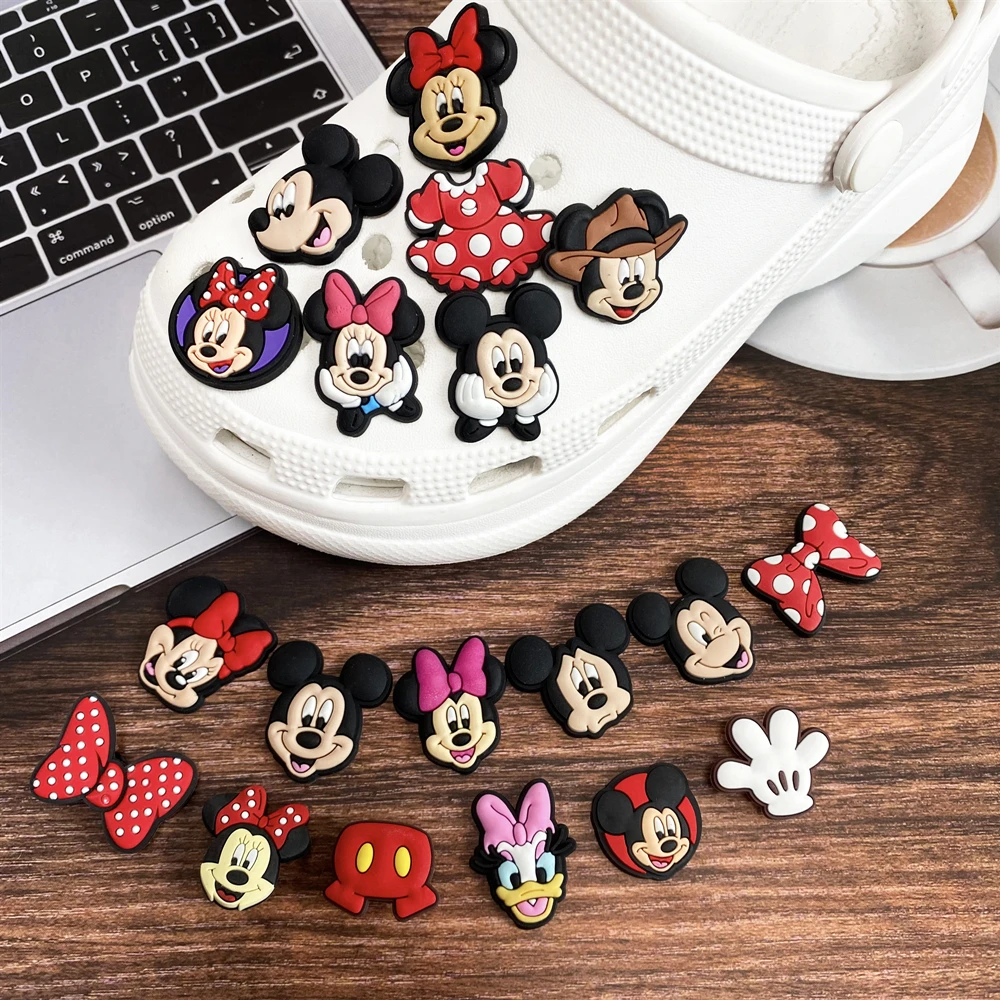 Mesucs 8-48Pcs Cartoon Shoe Charms for Women Men Girls Shoes Decoration Accessories For Clog Sandal Wristband Bag