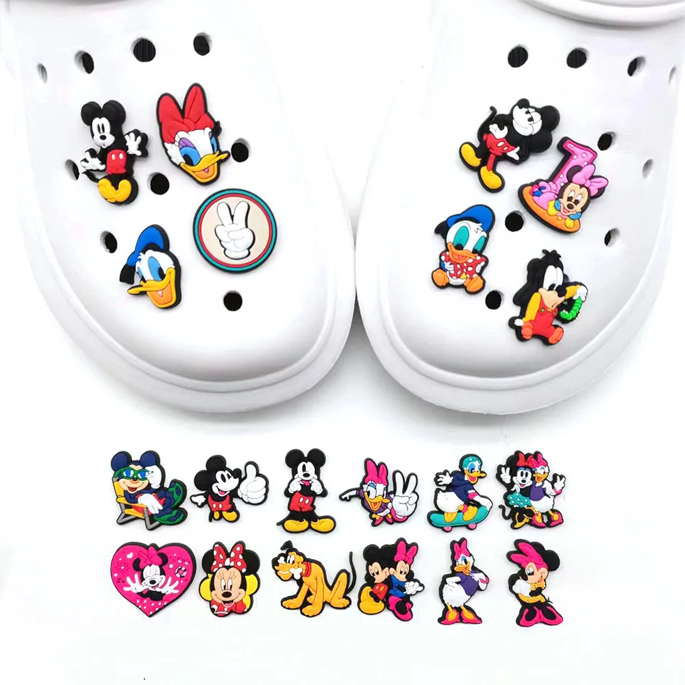 Mesucs 8-48Pcs Cartoon Shoe Charms for Women Men Girls Shoes Decoration Accessories For Clog Sandal Wristband Bag
