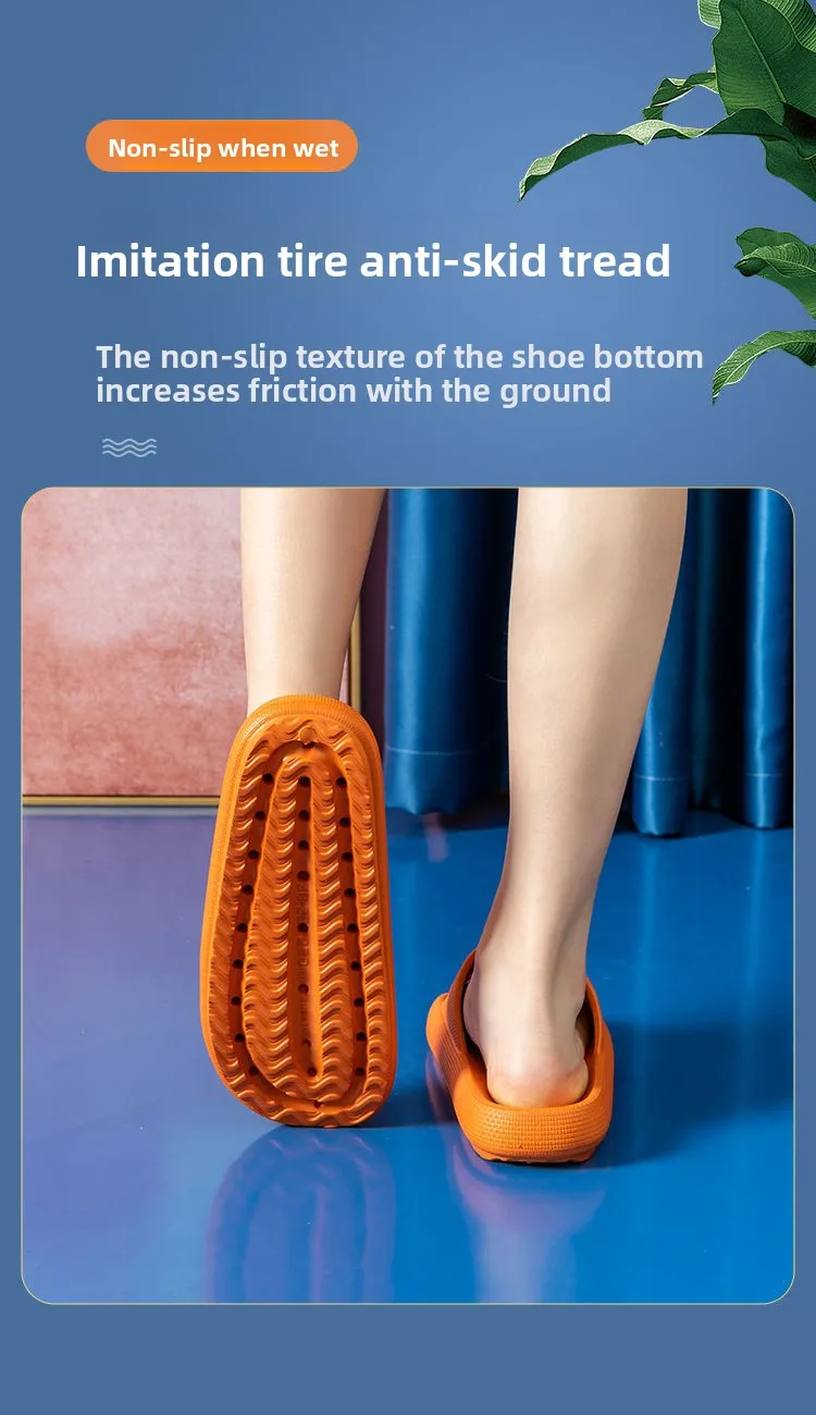 New Outdoor ultra-soft indoor-outdoor men's and women's slippers, thick-soled couple's flip-flops for indoor and outdoor use
