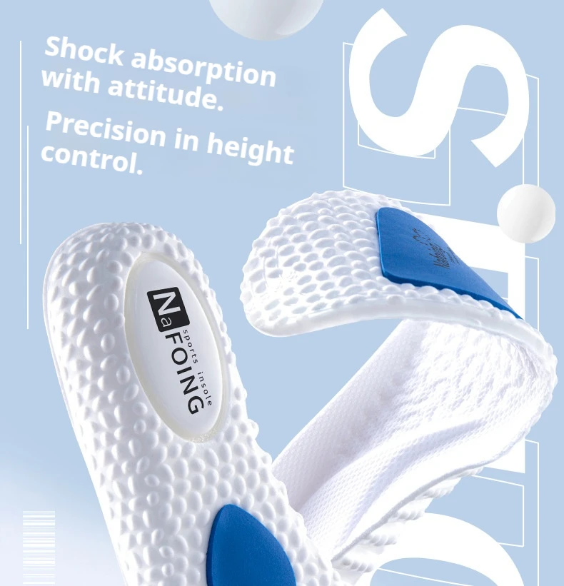 New Height Increase Insoles Men's and Women's Sports Shock Absorbing Insole Breathable Comfort Shoe Pads 2Pcs/4Pcs